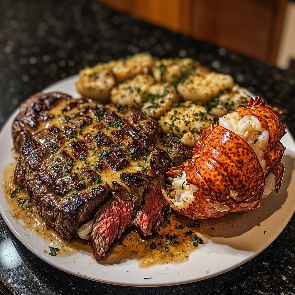 Surf and Turf Abendessen