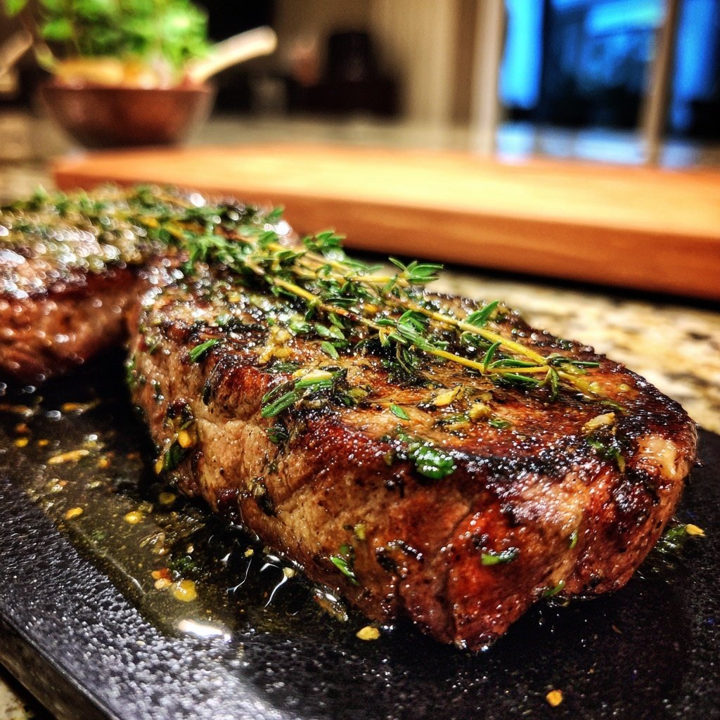 Gegrilltes Steak Mit Thymian