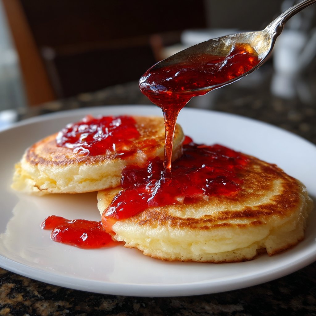 Pfannkuchen mit Marmelade