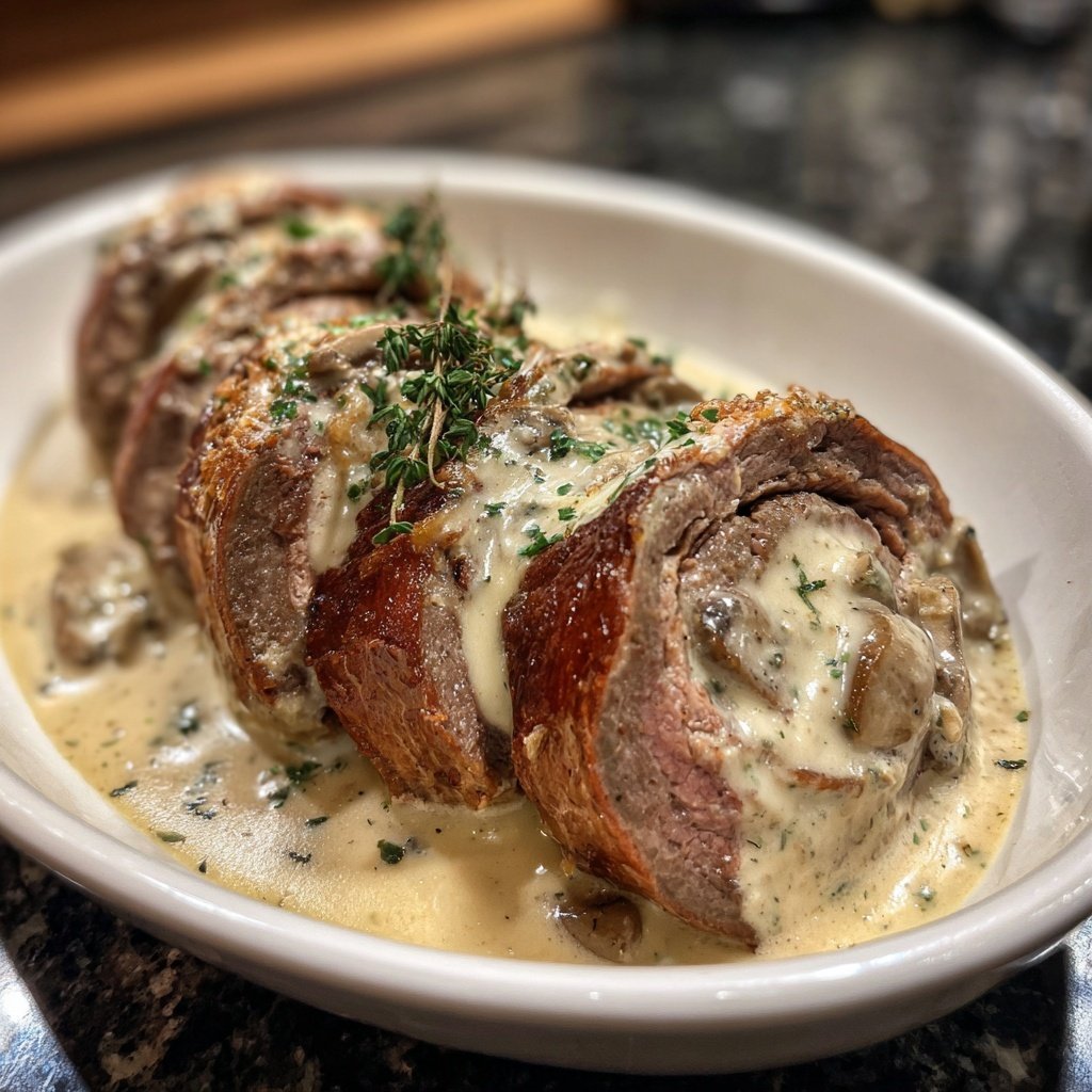 Hausmannskost Rinderrouladen mit Rahmsoße