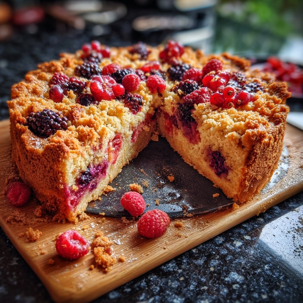 Streuselkuchen mit Beeren-Mix