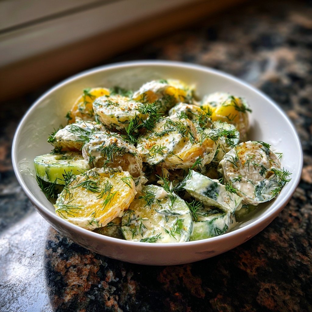 Kartoffel Gurken Salat Zum Grillen Mit Dill