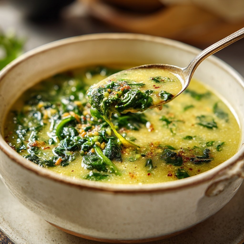 Linsensuppe mit Spinat