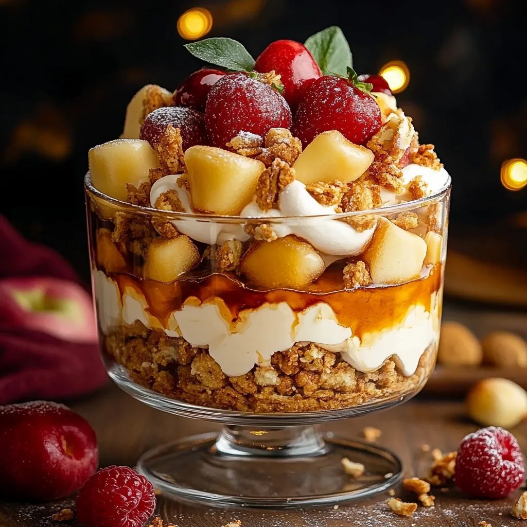 Bratapfel Karamell Trifle