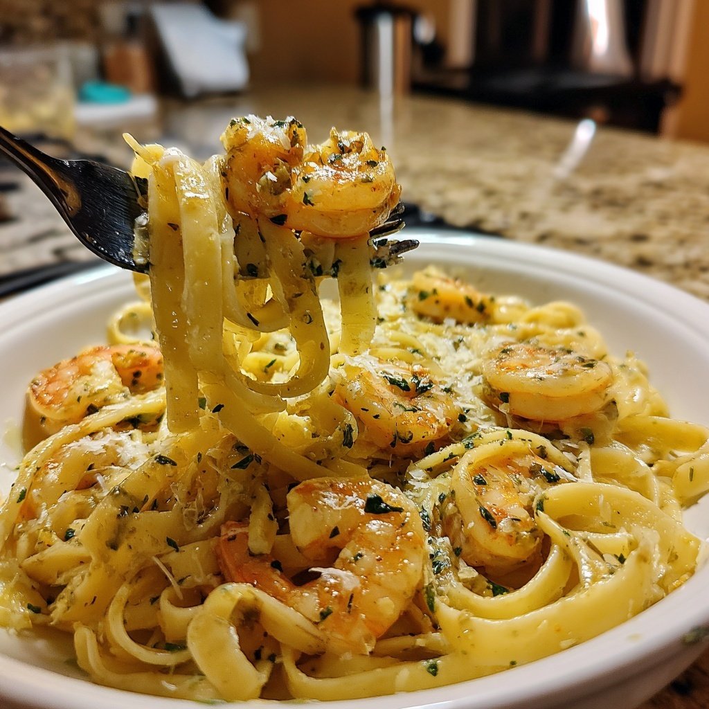 Pasta mit Garnelen und Zitronenbutter