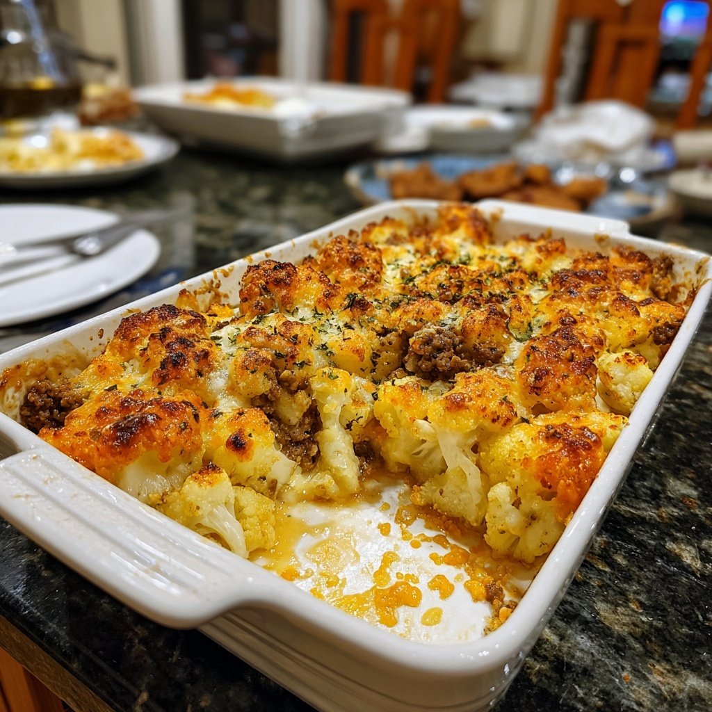Blumenkohlauflauf mit Hackfleisch