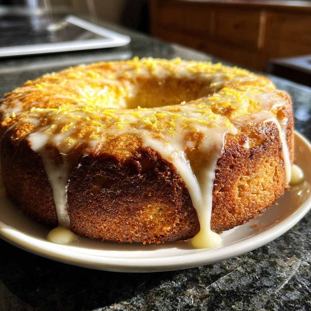 Zitronenkuchen mit Zitronenabrieb