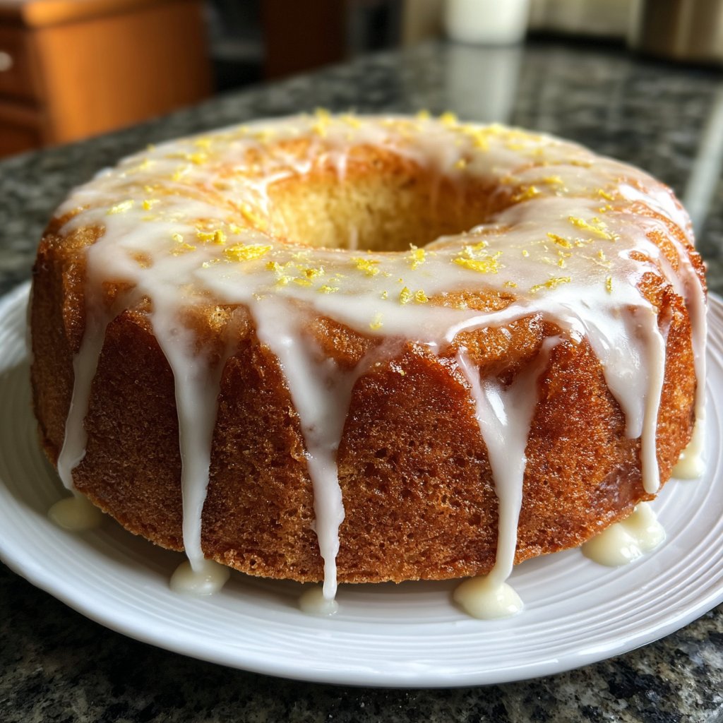 Zitronenkuchen mit Joghurtglasur