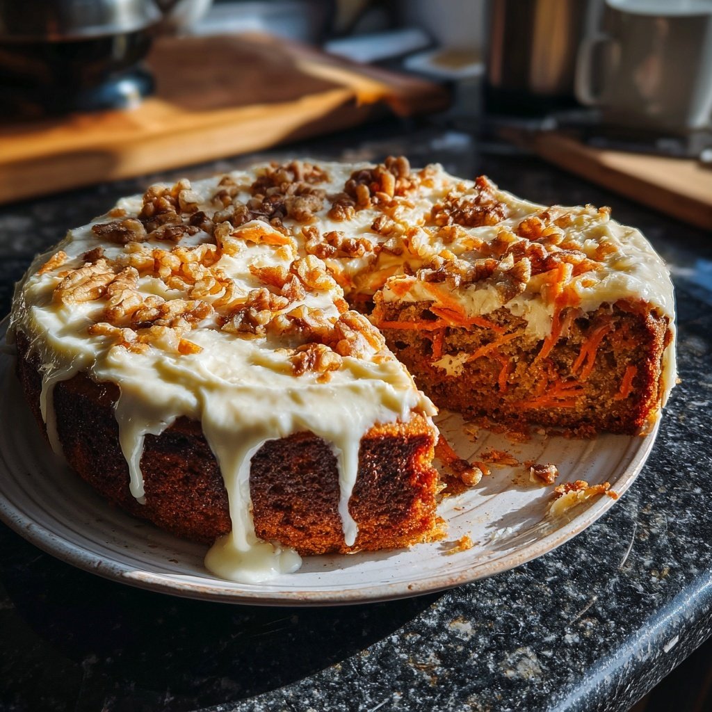 Karottenkuchen Mit Frischkäse Topping